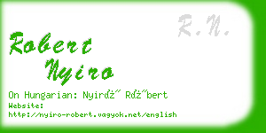robert nyiro business card